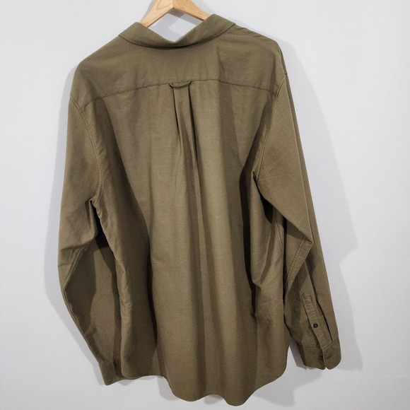 Everlane Men's Organic Cotton Button Down Shirt Olive Green XL Tall Long Sleeve - Picture 3 of 9